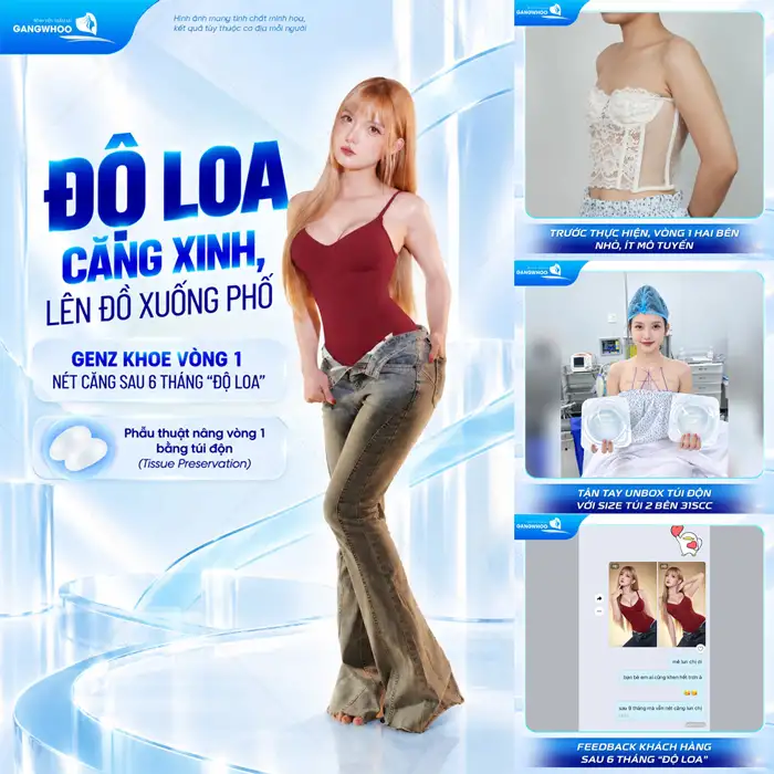 Nâng ngực uy tín tại TPHCM – Bệnh viện Thẩm mỹ GANGWHOO
